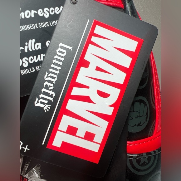Loungefly Marvel Avengers 60th Anniversary Glow in The Dark Mini-Backpack NWT. - Picture 9 of 12